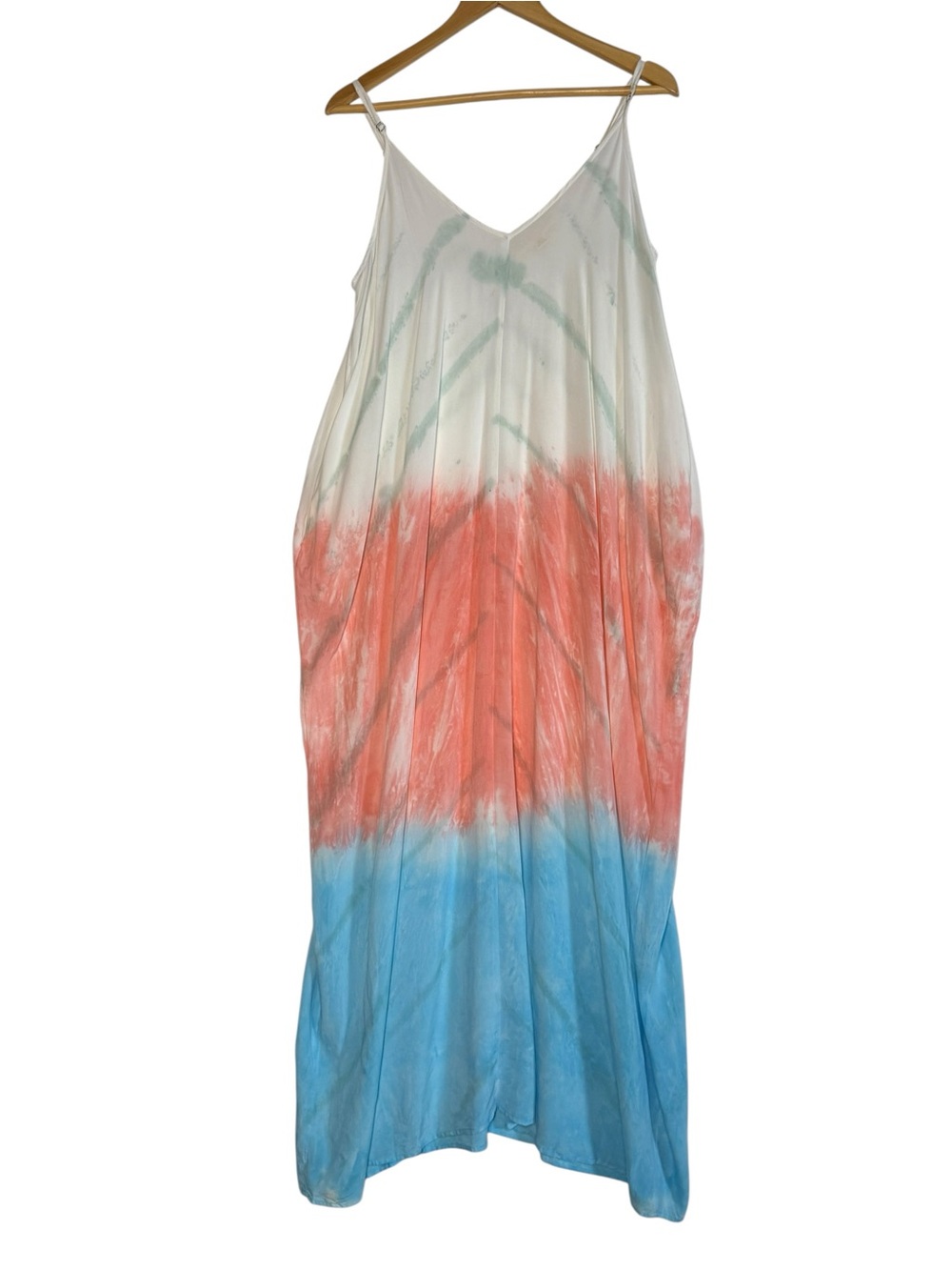 LOVESTITCH women’s tie-dye summer maxi dress, covers up size S/M NWOT